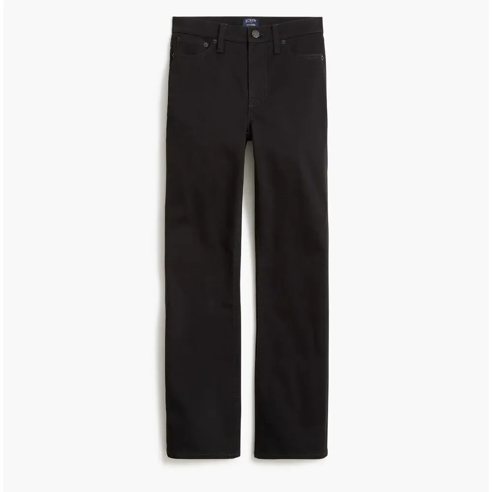 J.Crew Flare Crop Black Jean All Day Stretch Classic Minimalist Denim US 31 NWT